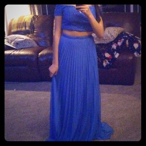 Royal Blue 2-Piece Prom Dress